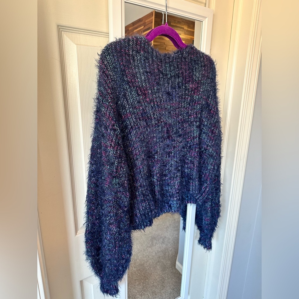 EUC💙Free People Gelato Sweater XS Oversized Blue - Picture 7 of 9